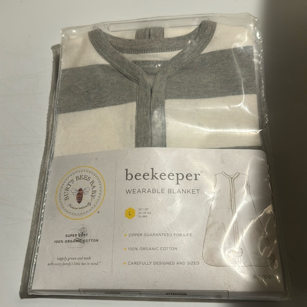 Brand New Burt’s Bees Baby Wearable Blanket Size Large